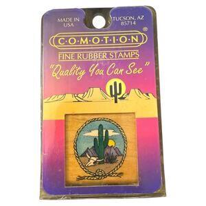 Comotion Fine Rubber Stamps 1993 Western Scene 1 #707 Rubber Stamp